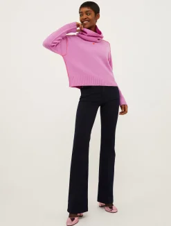 Heart-embroidered cashmere jumper
