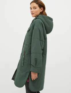 Hooded brushed-cotton parka