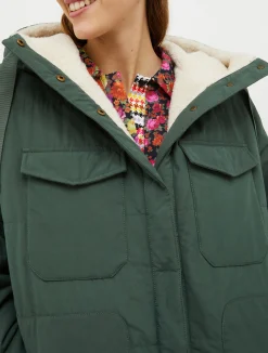 Hooded brushed-cotton parka