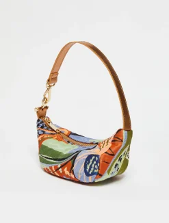 Hug jacquard mini hobo bag