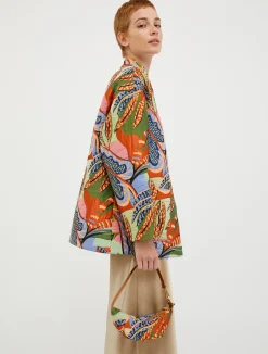 Hug jacquard mini hobo bag