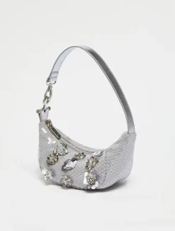 Hug sequinned mini hobo bag