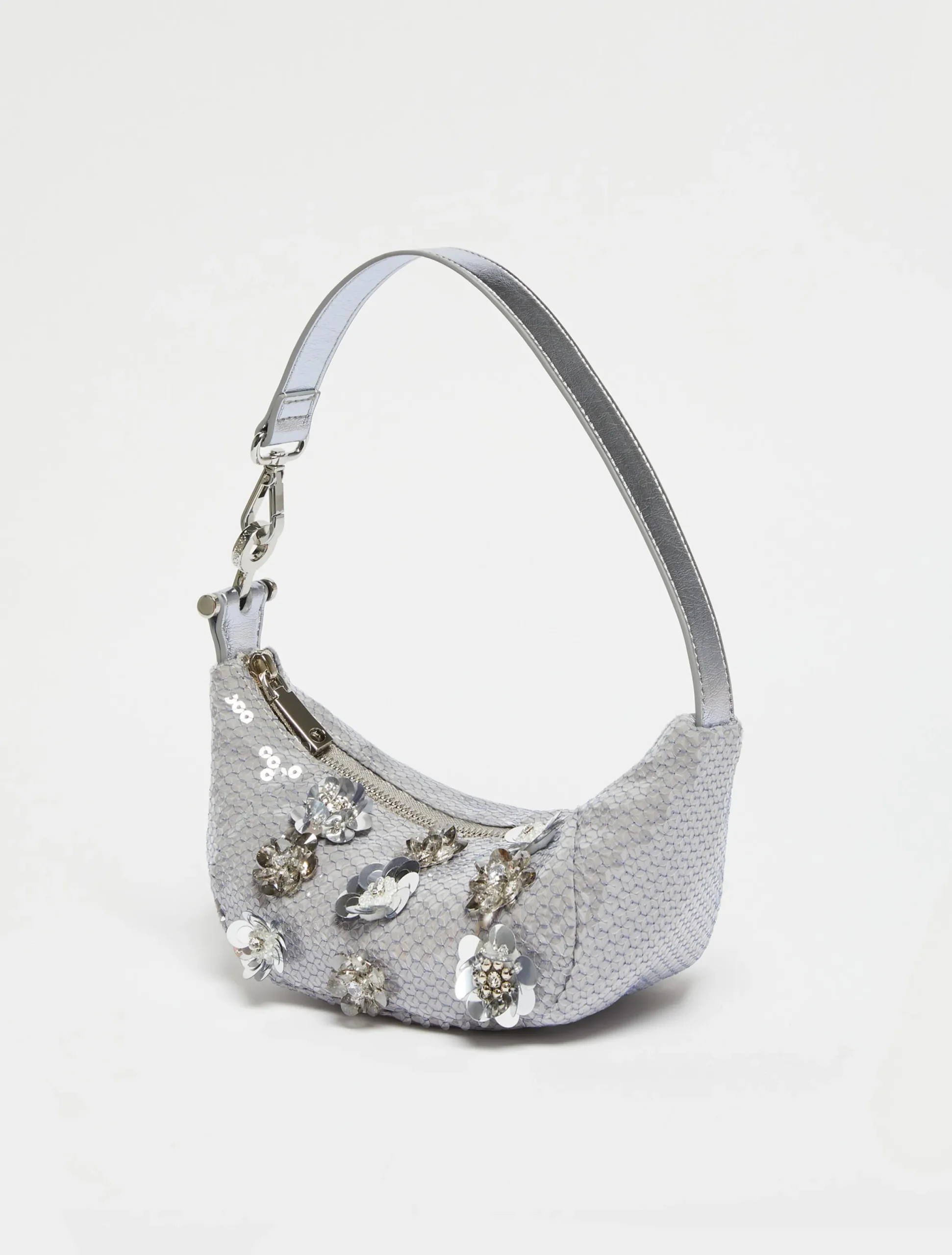 Hug sequinned mini hobo bag