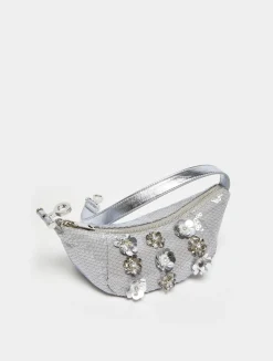 Hug sequinned mini hobo bag