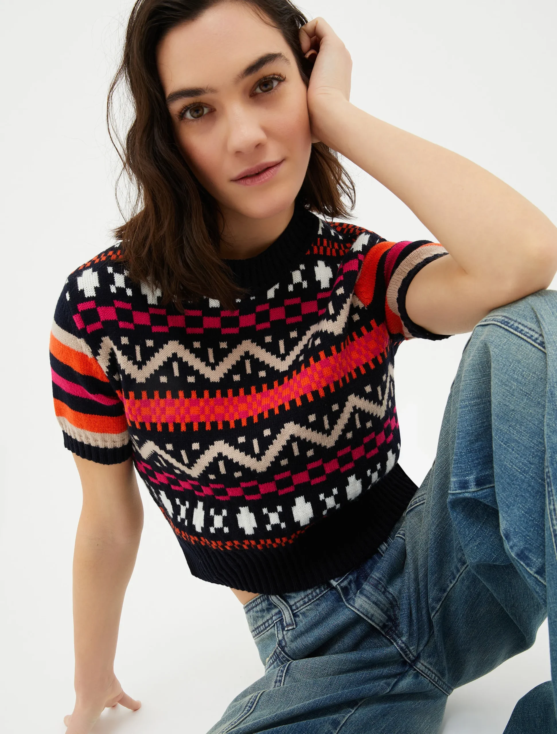 Jacquard knitted jumper