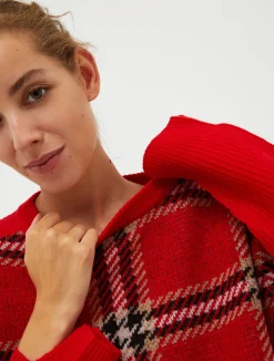 Jacquard pure wool jumper