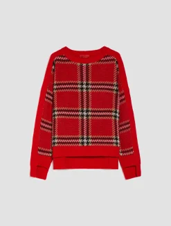 Jacquard pure wool jumper
