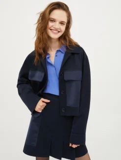 Jersey and satin jacket