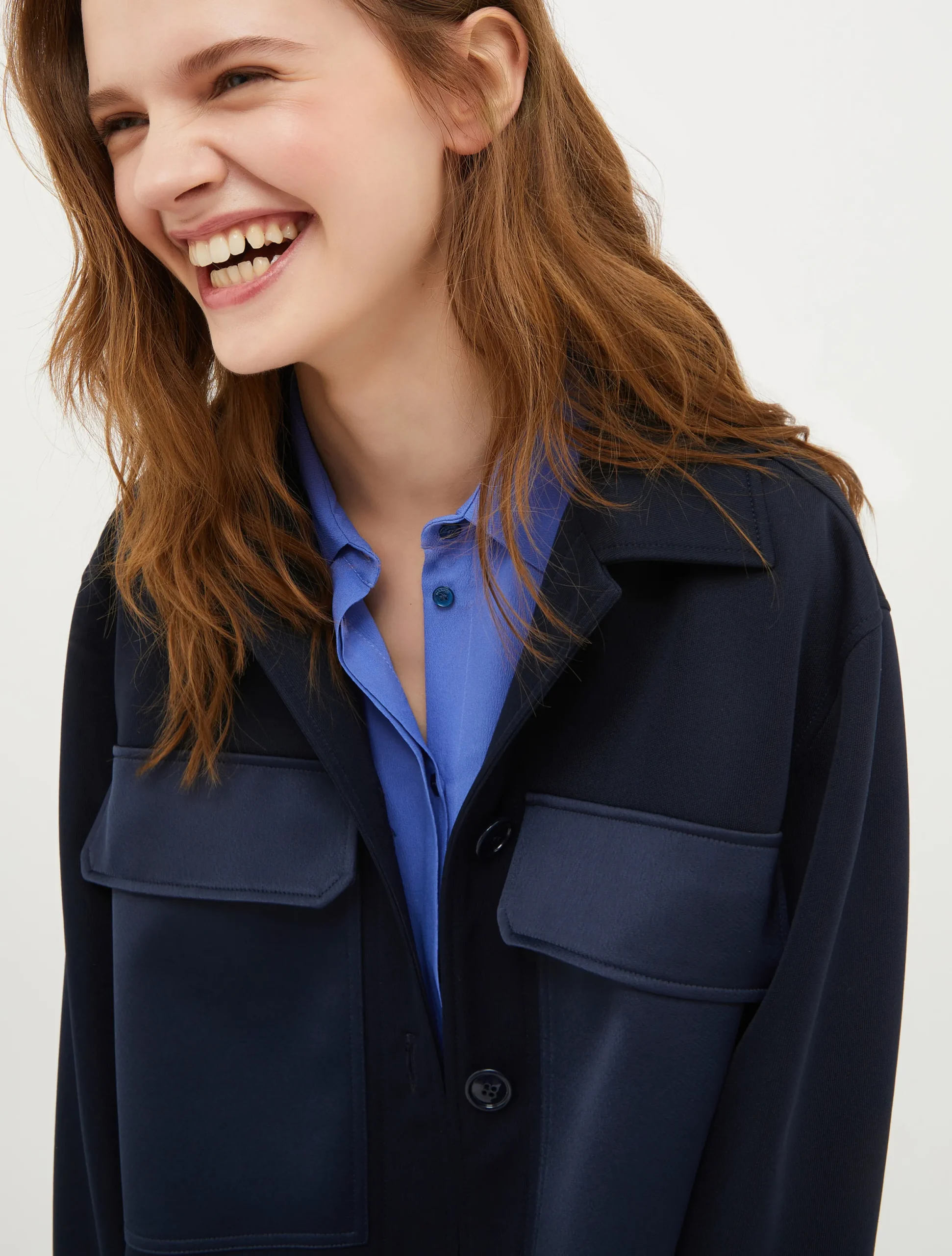 Jersey and satin jacket