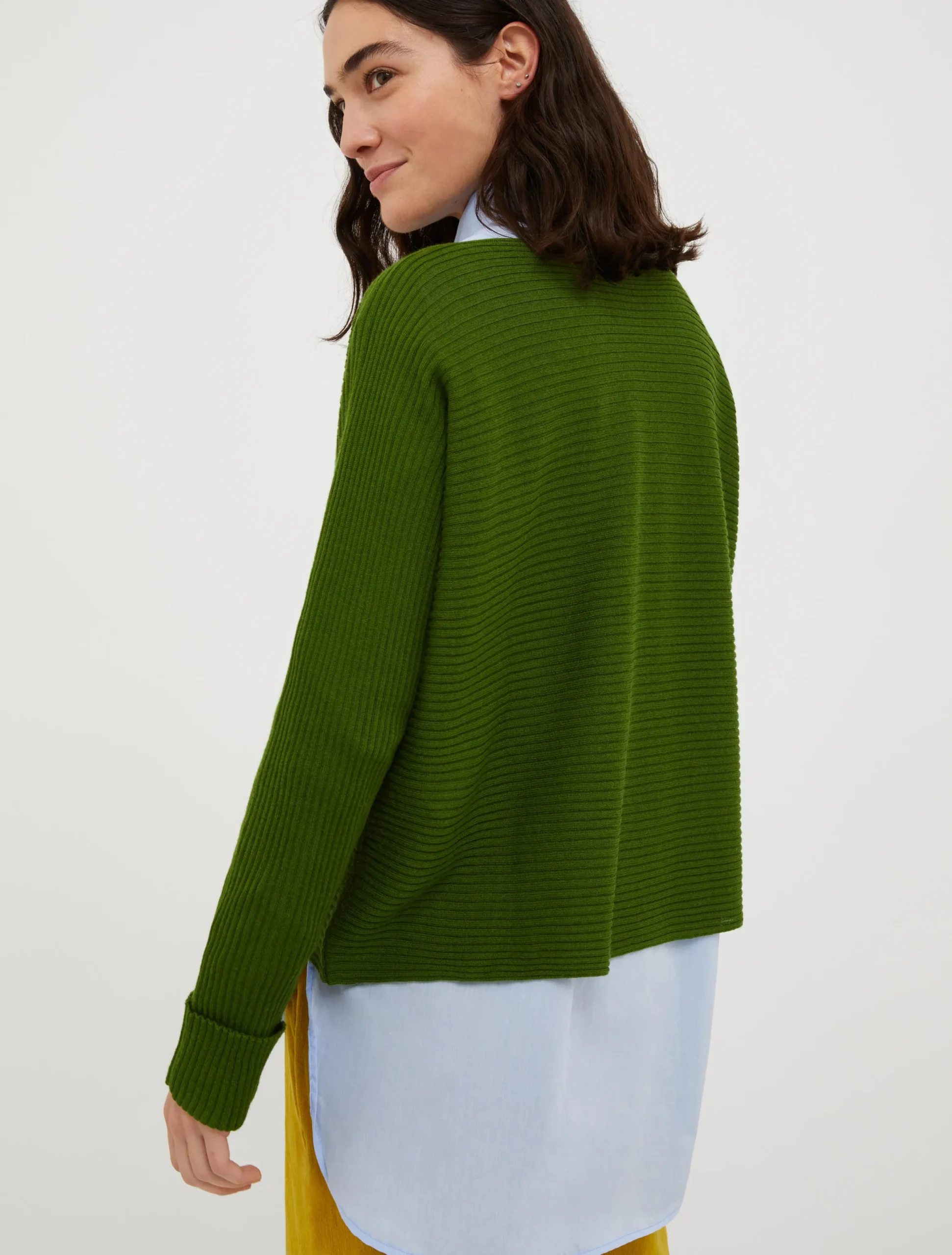 Jumper with horizontal ribbing