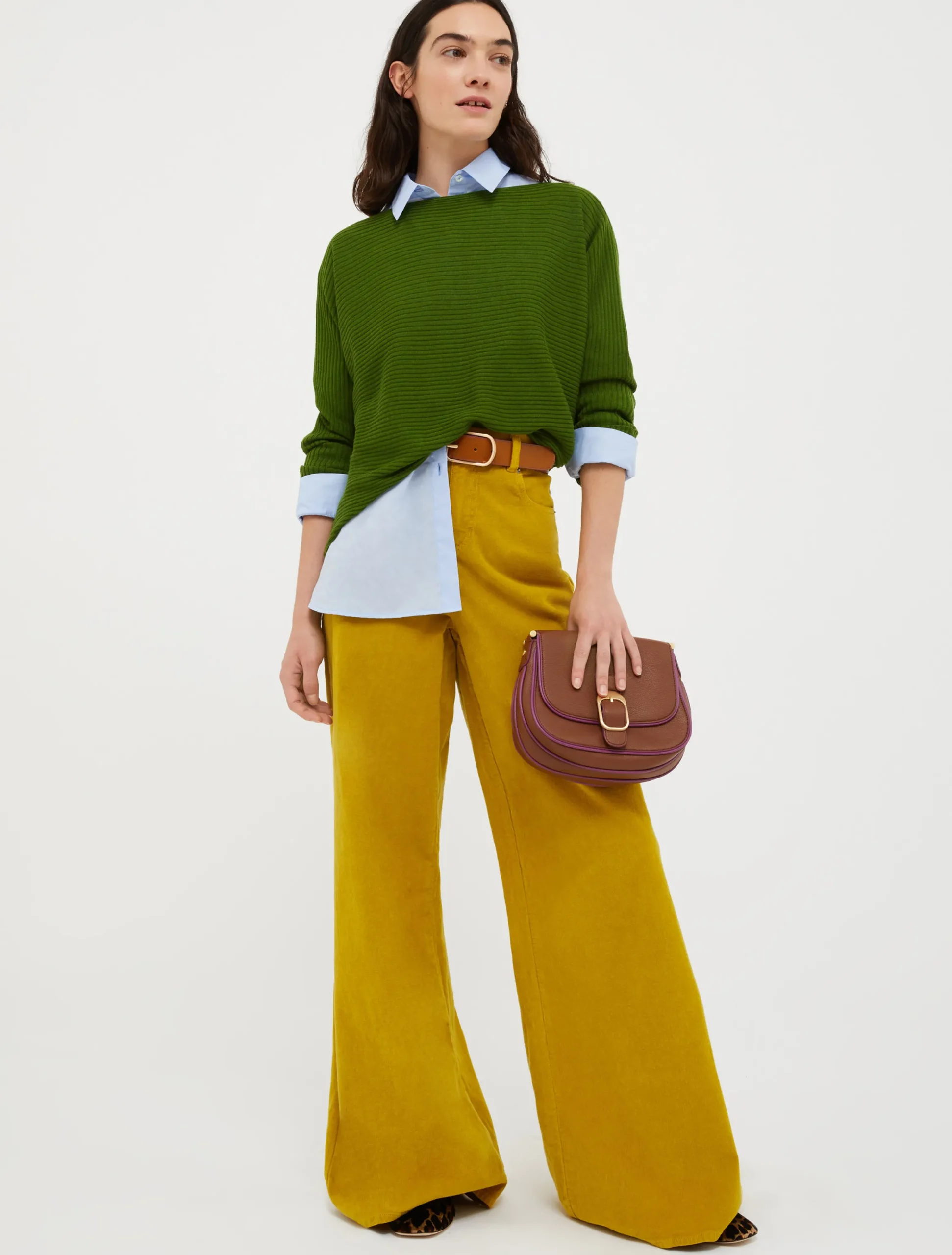 Jumper with horizontal ribbing