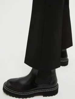 Kick-flare stretch trousers
