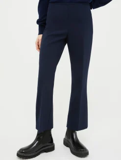 Kick-flare stretch trousers