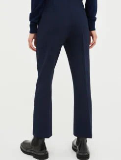 Kick-flare stretch trousers