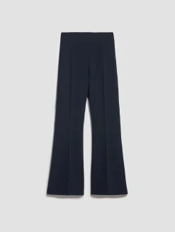 Kick-flare stretch trousers