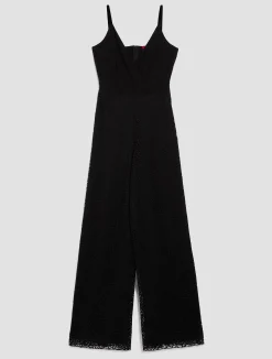 Lace stretch-jersey jumpsuit