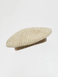 Lamé knitted beret