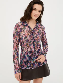 Lightweight crêpe-jersey shirt