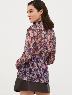 Lightweight crêpe-jersey shirt
