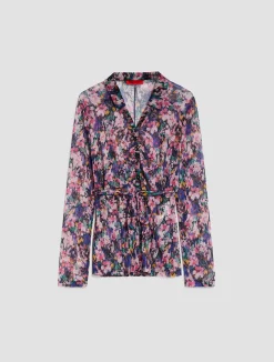 Lightweight crêpe-jersey shirt