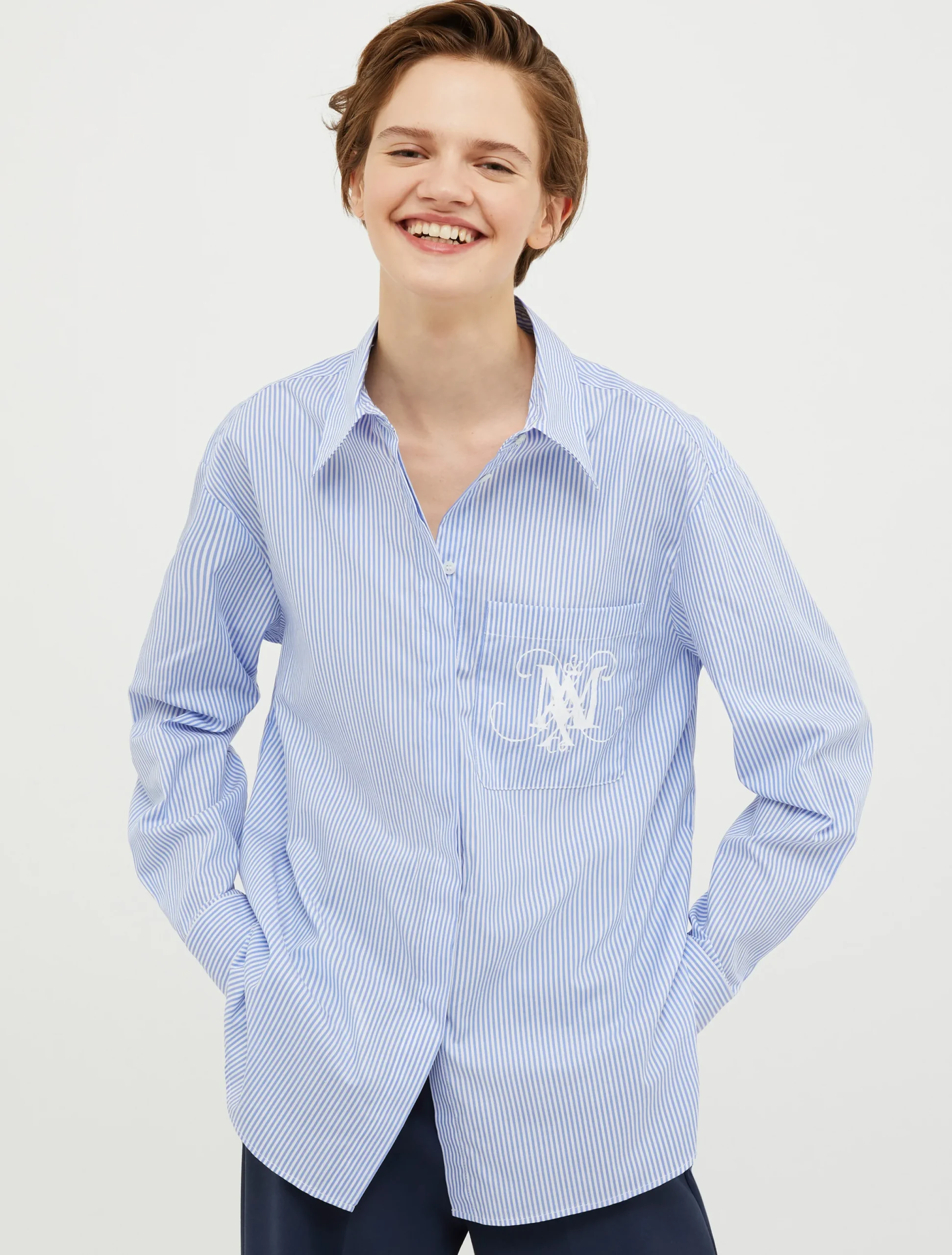 Longline hand-painted shirt