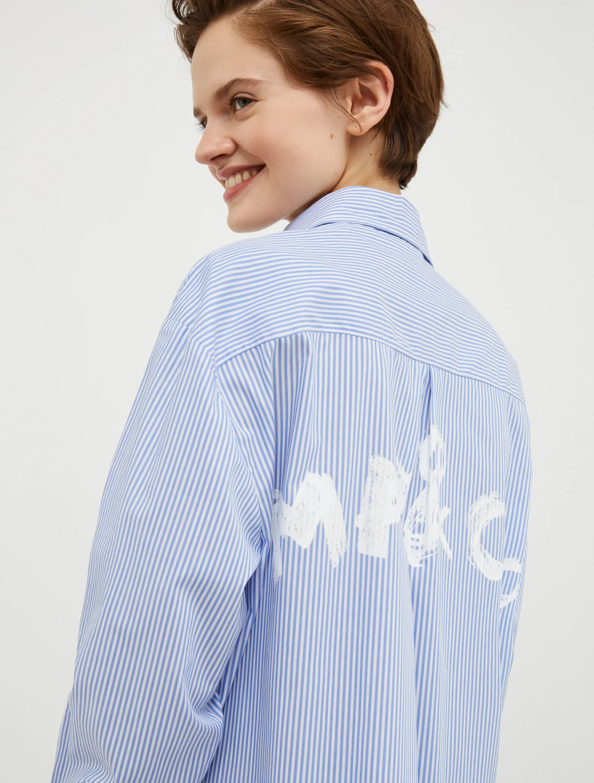 Longline hand-painted shirt