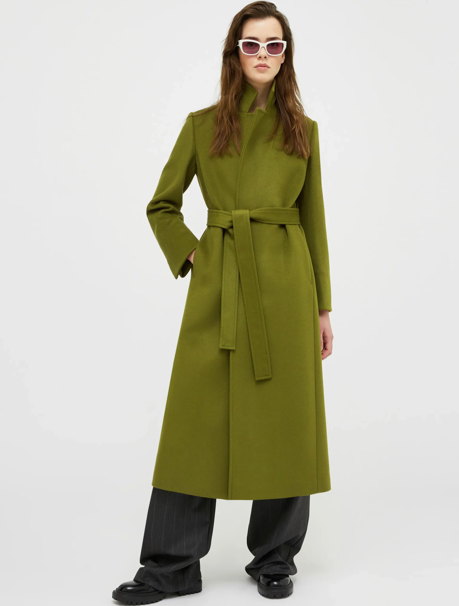 Longrun wool-drap coat