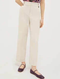 Loose-fit canvas trousers
