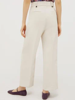 Loose-fit canvas trousers