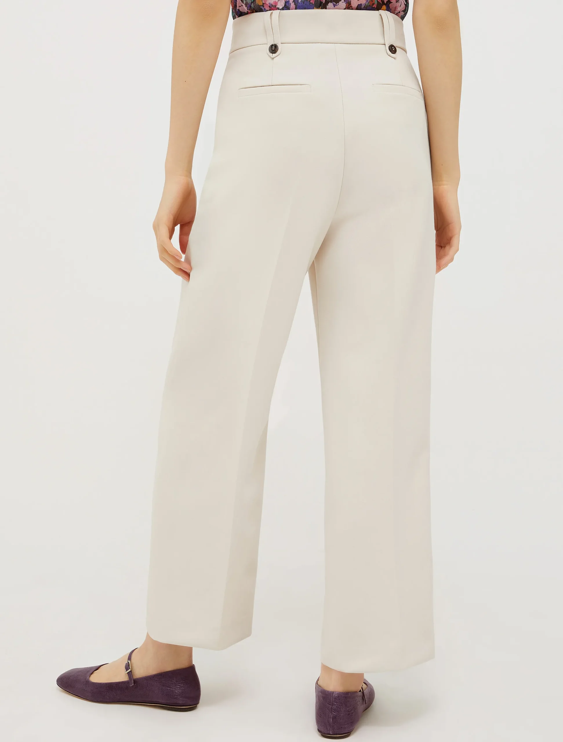 Loose-fit canvas trousers