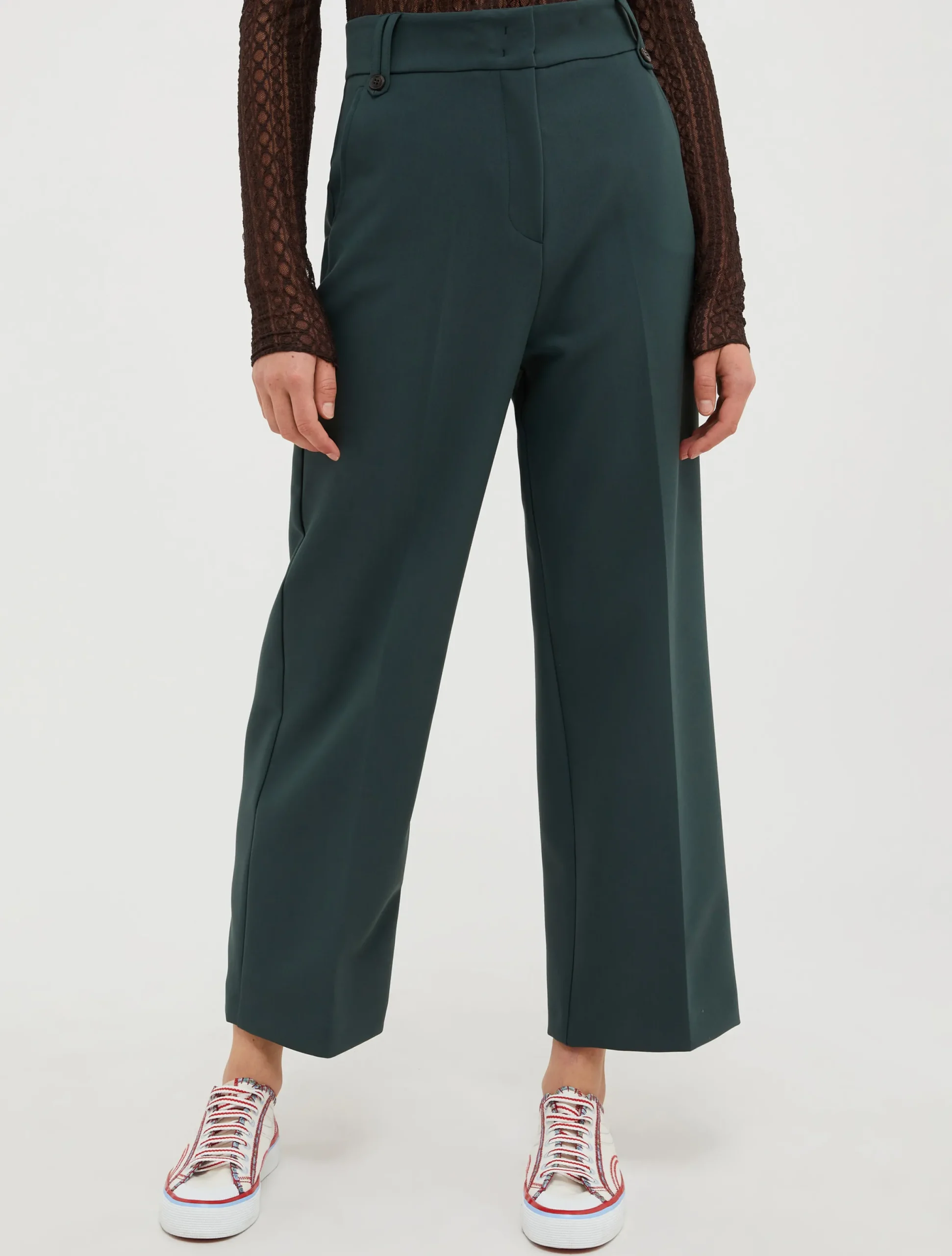 Loose-fit canvas trousers