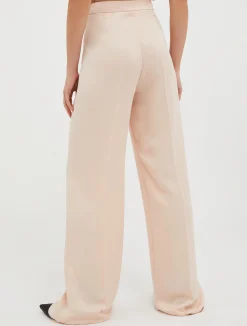 Loose-fit satin trousers