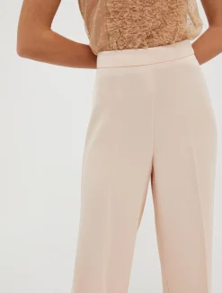 Loose-fit satin trousers