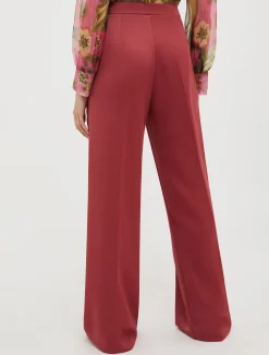 Loose-fit satin trousers