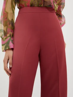 Loose-fit satin trousers