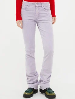 Low-rise bootcut trousers