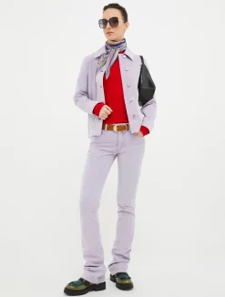 Low-rise bootcut trousers