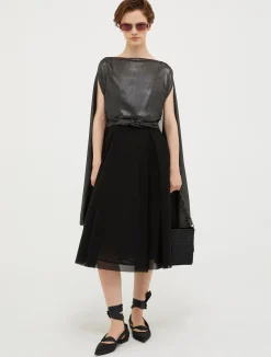 Lurex voile shrug