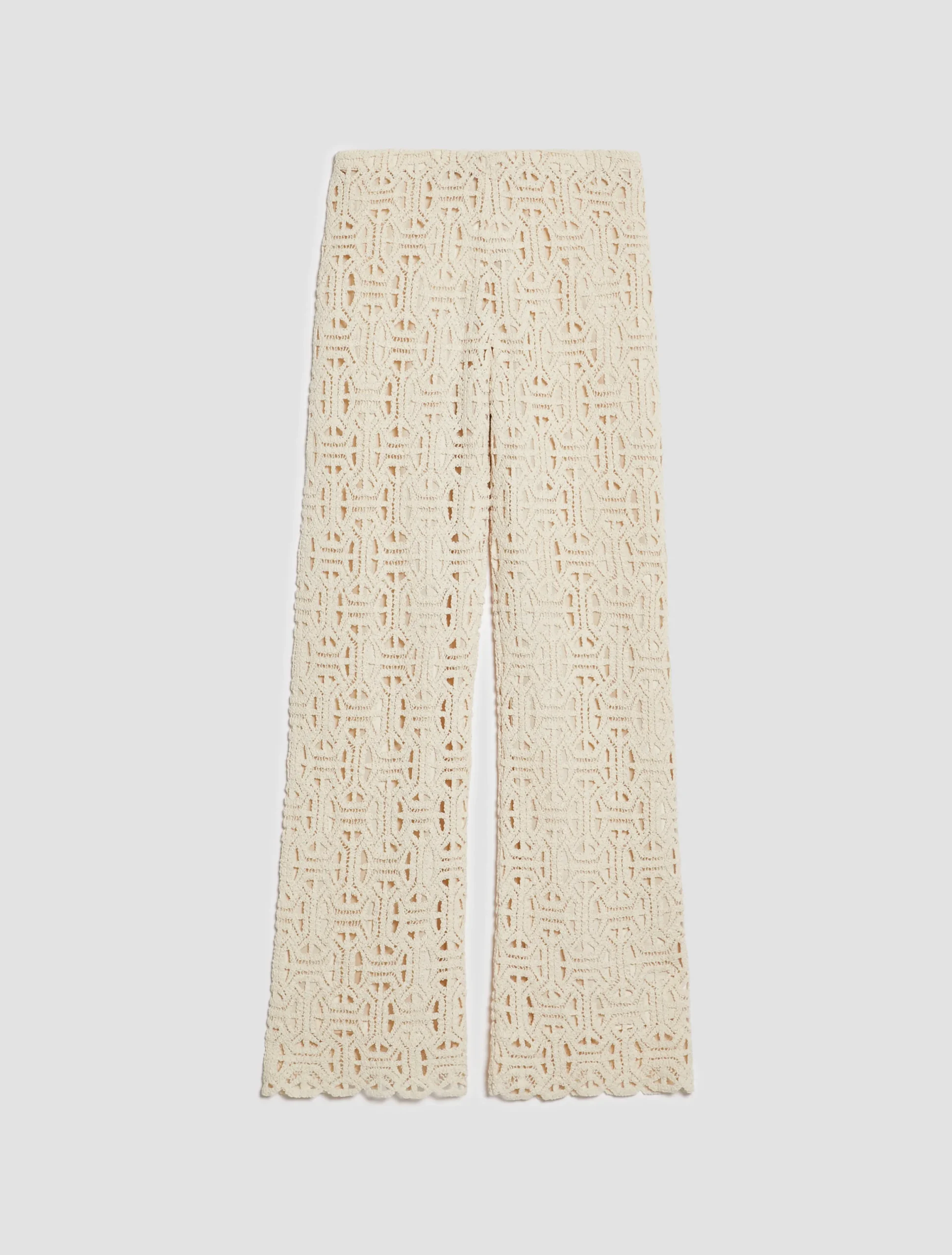 Macramé-jersey trousers