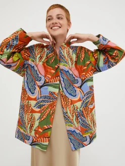 Matelassé jacquard jacket