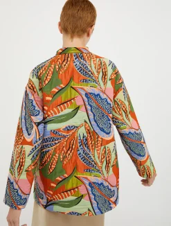 Matelassé jacquard jacket