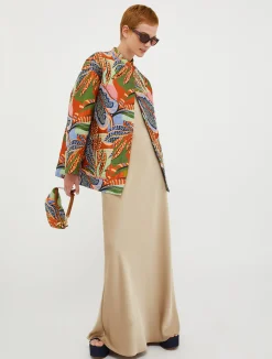 Matelassé jacquard jacket