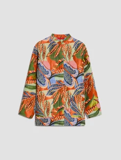 Matelassé jacquard jacket