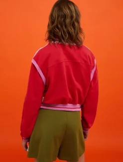 MAX&Co. with Superga fleece bomber jacket