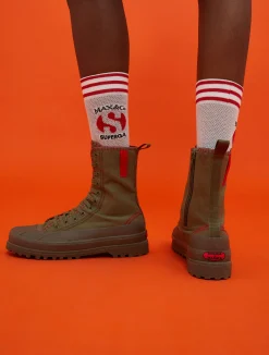 MAX&Co. with Superga high-top trainers
