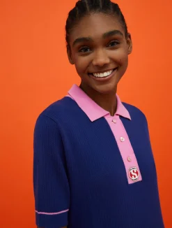 MAX&Co. with Superga knitted polo dress