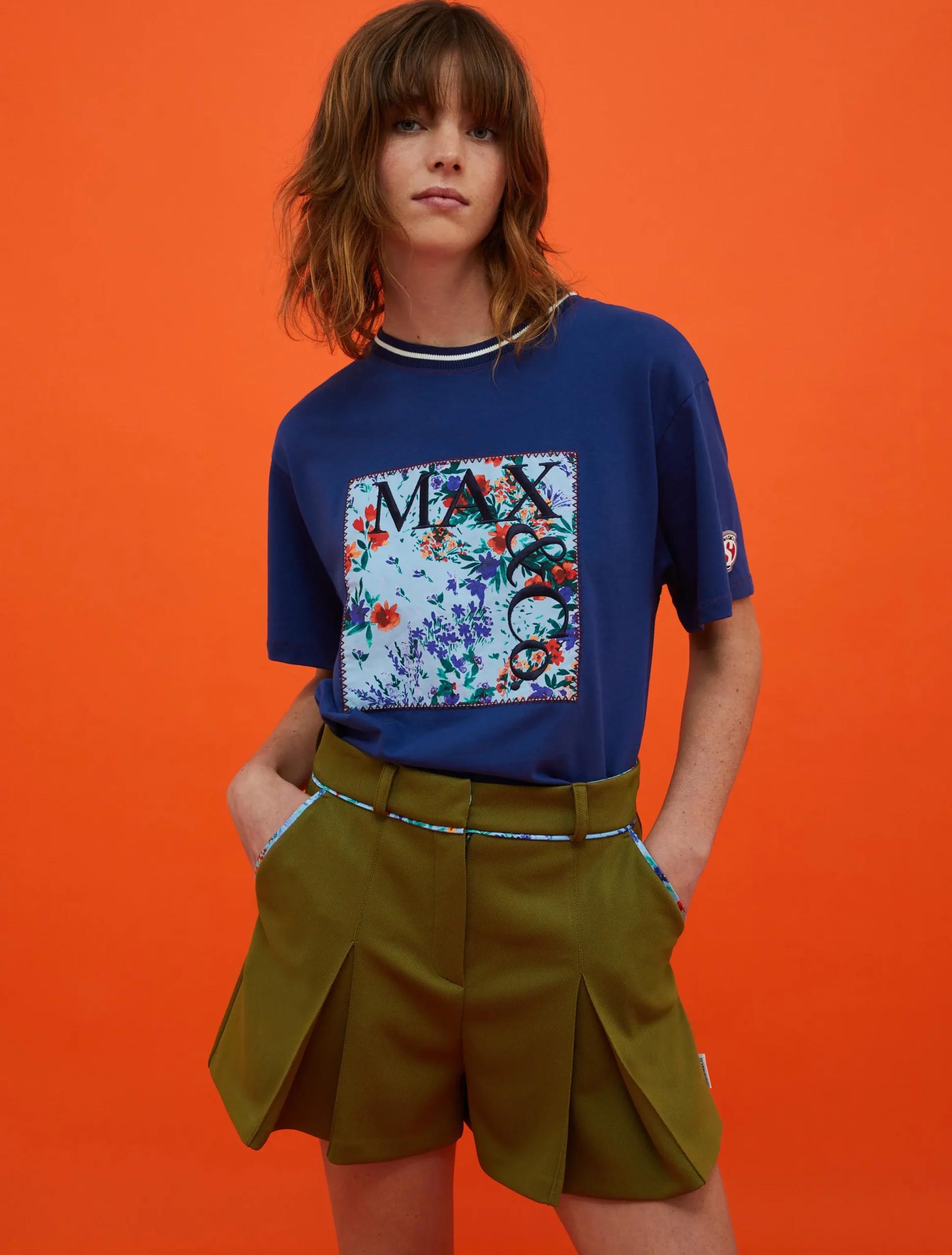 MAX&Co. with Superga logo-embroidered T-shirt