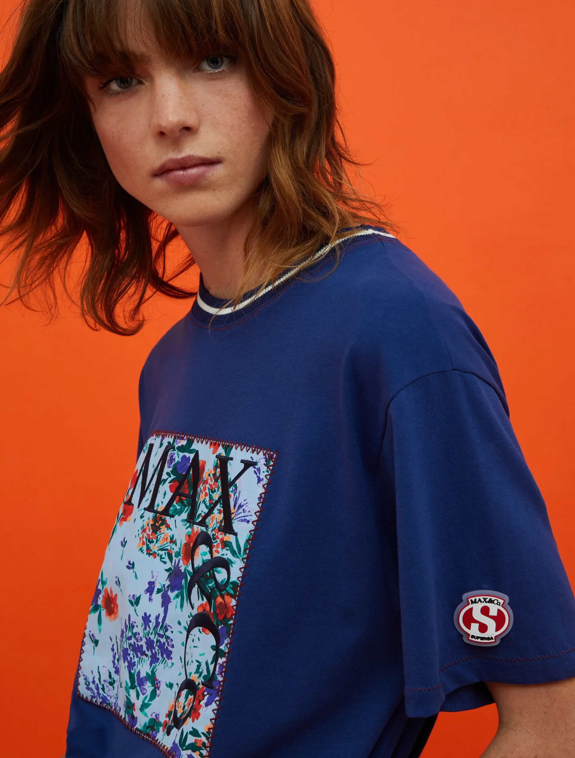 MAX&Co. with Superga logo-embroidered T-shirt
