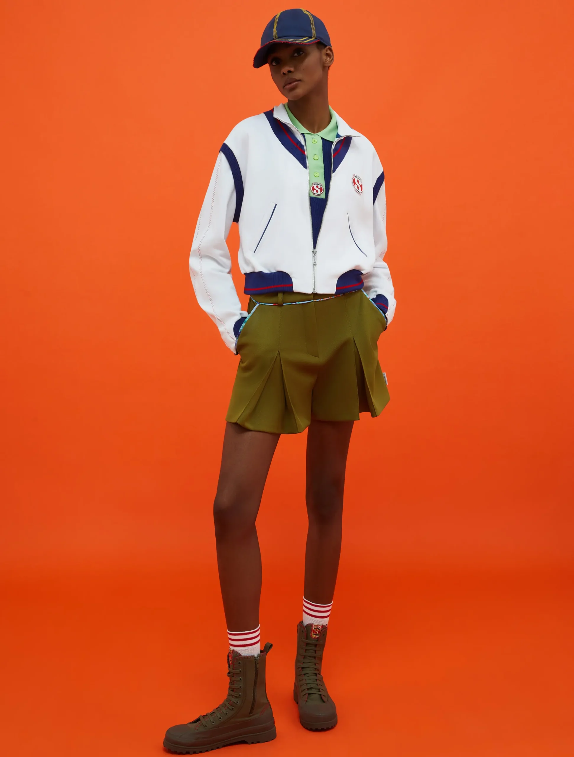MAX&Co. with Superga pleated shorts