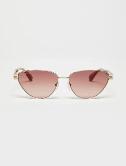 Metal cat-eye sunglasses